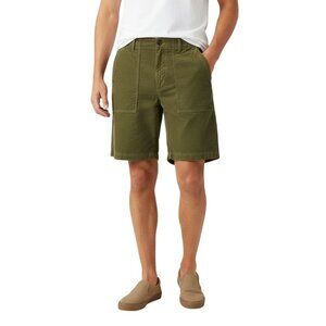 Outerknown Mens Corduroy Utility Shorts Olive Branch Green Organic Cotton Size31